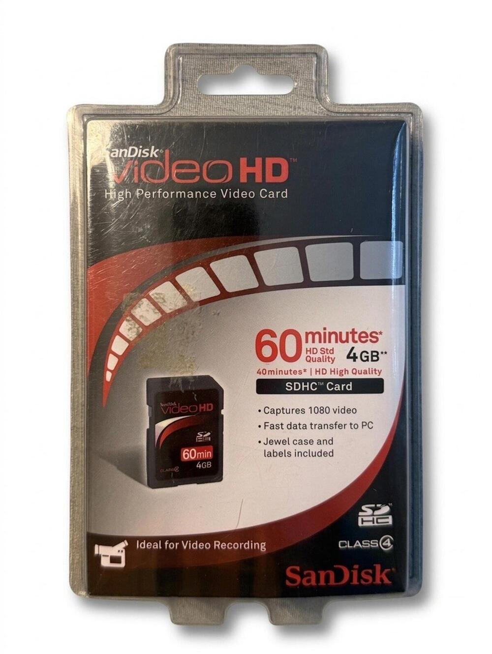 SanDisk Video HD High Performance Video Card 60‎ Minutes 4 GB Memory Stick Pro